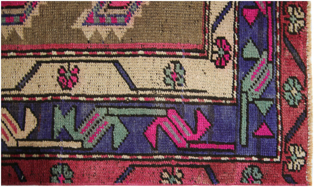 Handmade Vintage Persian Ardebil Rug | 299 x 134 cm | 9'10" x 4'5" - Najaf Rugs & Textile