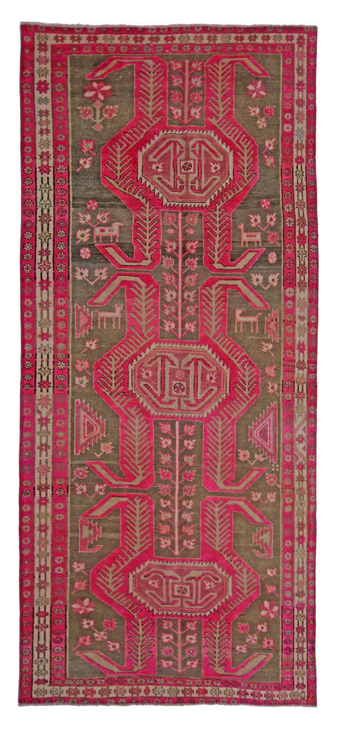 Handmade Vintage Persian Ardebil Rug | 318 x 145 cm | 10'5" x 4'9" - Najaf Rugs & Textile