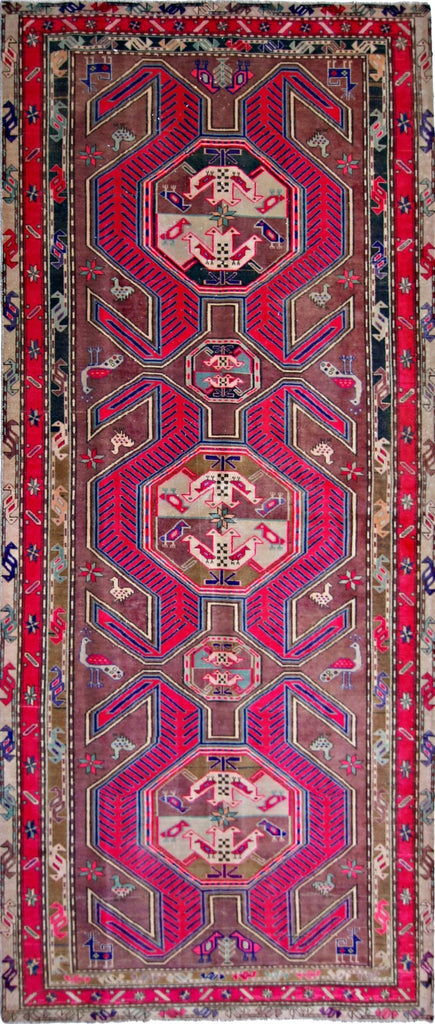 Handmade Vintage Persian Ardebil Rug | 324 x 137 cm | 10'8" x 4'6" - Najaf Rugs & Textile