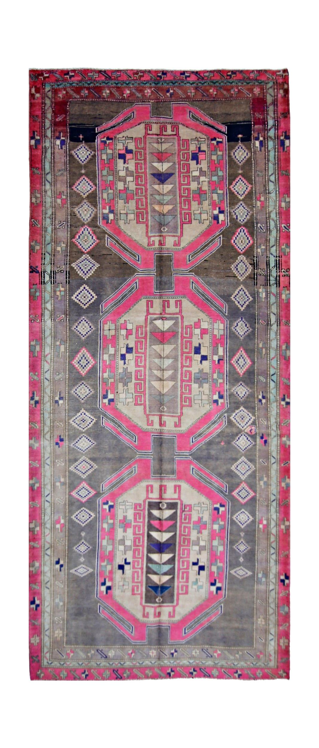 Handmade Vintage Persian Ardebil Rug | 327 x 144 cm | 10'9" x 4'9" - Najaf Rugs & Textile