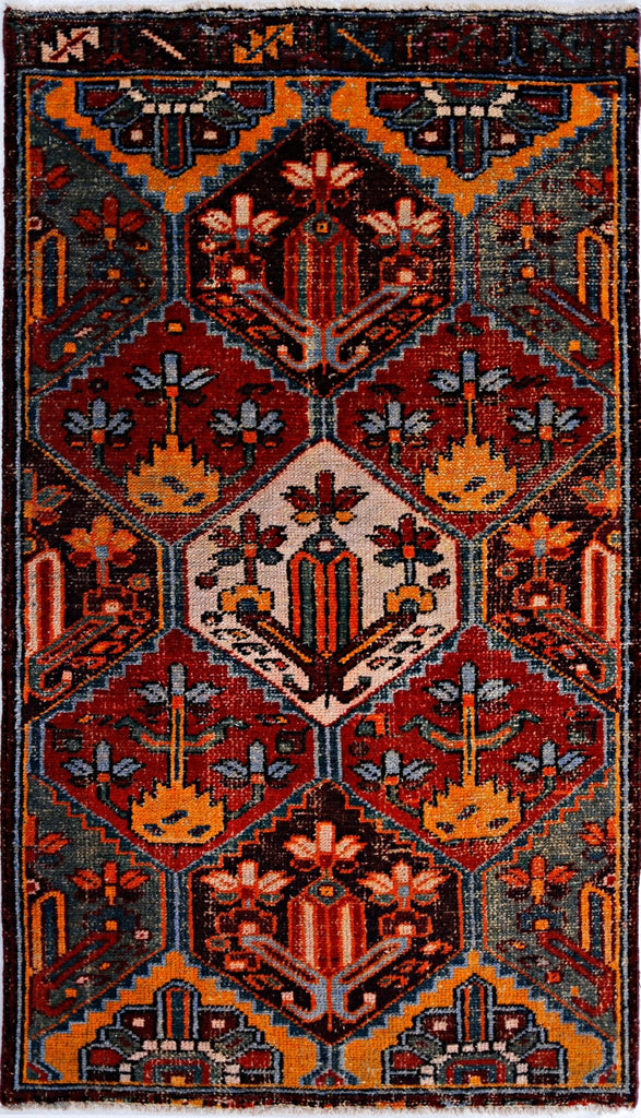 Handmade Vintage Persian Bakhtiar Rug | 143 x 82 cm | 4'8" x 2'8" - Najaf Rugs & Textile