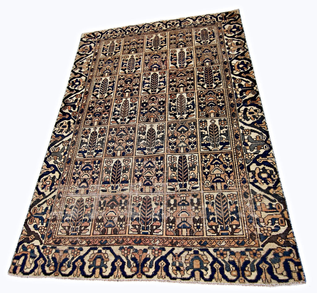 Handmade Vintage Persian Bakhtiar Rug | 199 x 140 cm | 6'6" x 4'7" - Najaf Rugs & Textile