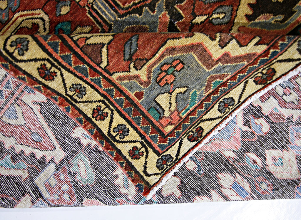 Handmade Vintage Persian Bakhtiar Rug | 245 x 158 cm | 8' x 5'2" - Najaf Rugs & Textile