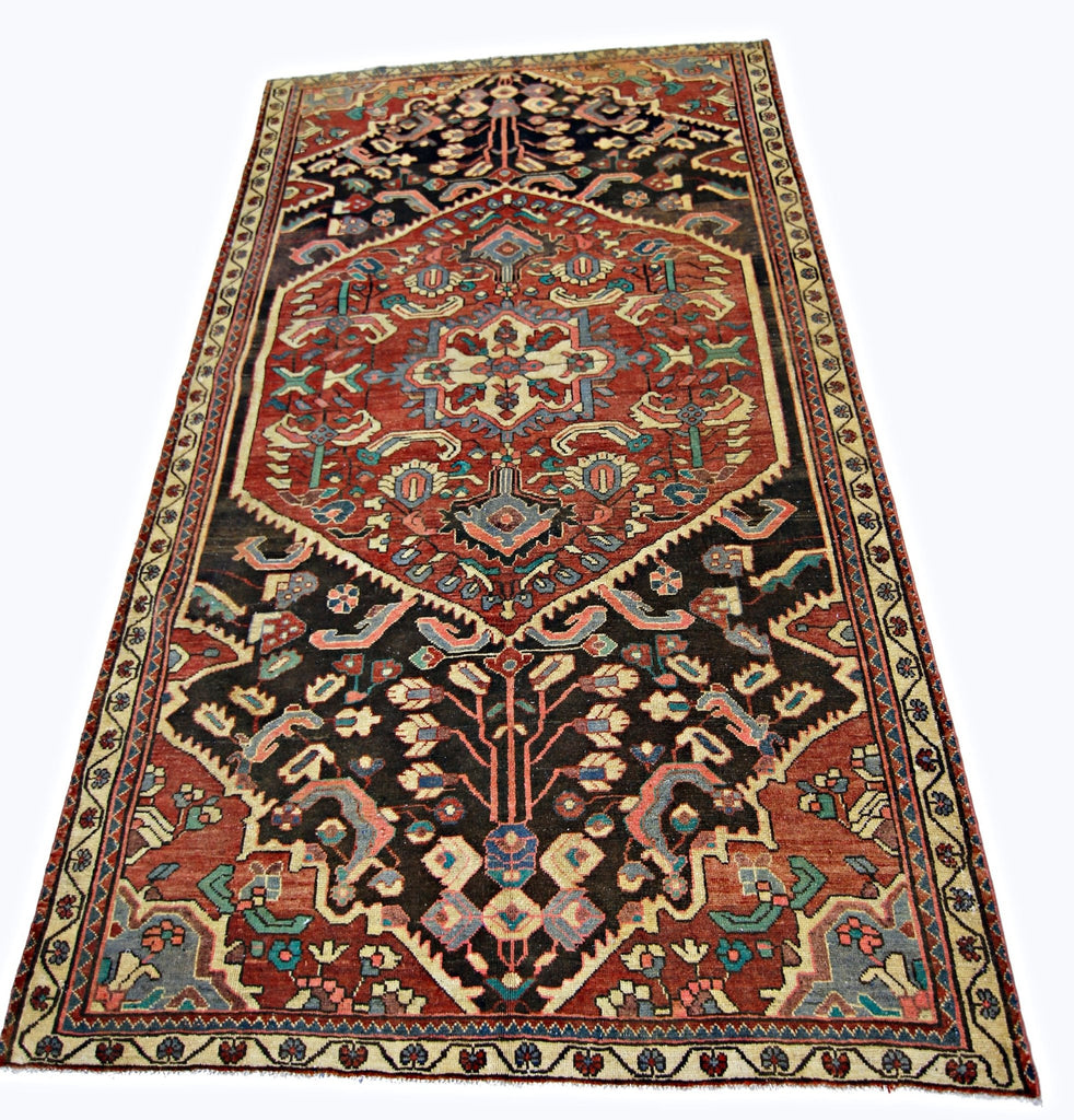 Handmade Vintage Persian Bakhtiar Rug | 245 x 158 cm | 8' x 5'2" - Najaf Rugs & Textile