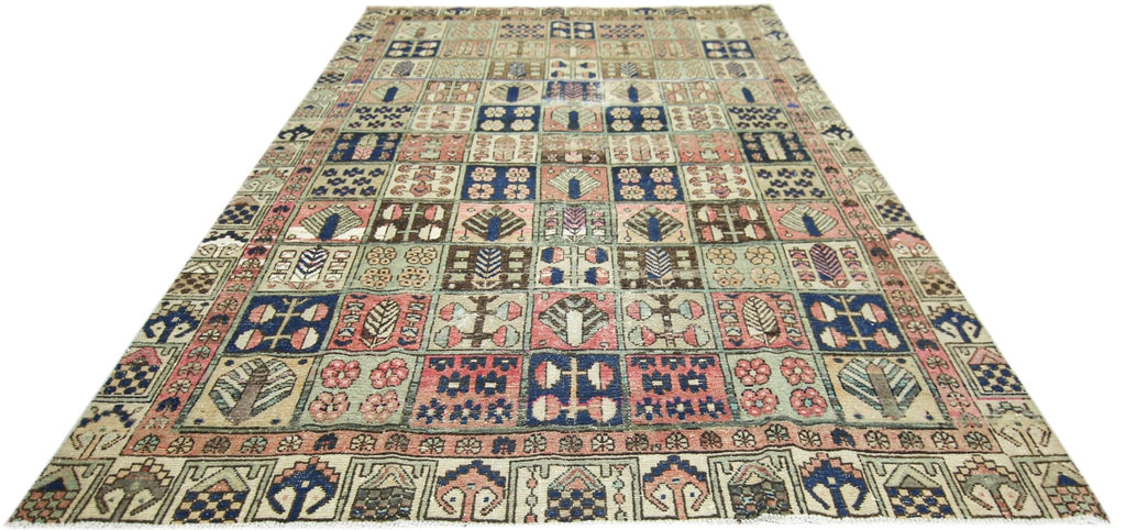 Handmade Vintage Persian Bakhtiar Rug | 260 x 200 cm | 8'6" x 6'7" - Najaf Rugs & Textile