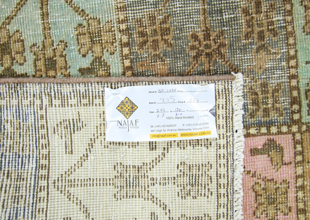 Handmade Vintage Persian Bakhtiar Rug | 264 x 120 cm | 8'8" x 3'11" - Najaf Rugs & Textile