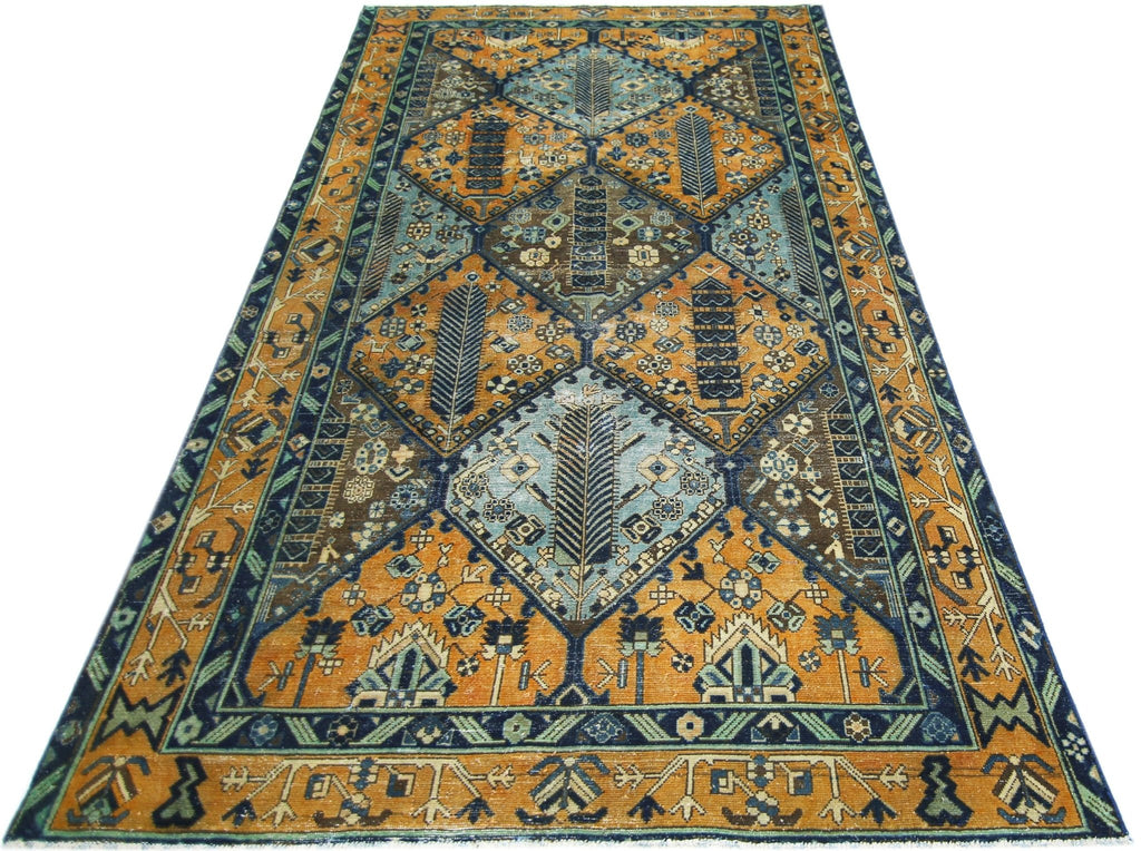 Handmade Vintage Persian Bakhtiar Rug | 272 x 163 cm | 8'11" x 5'4" - Najaf Rugs & Textile