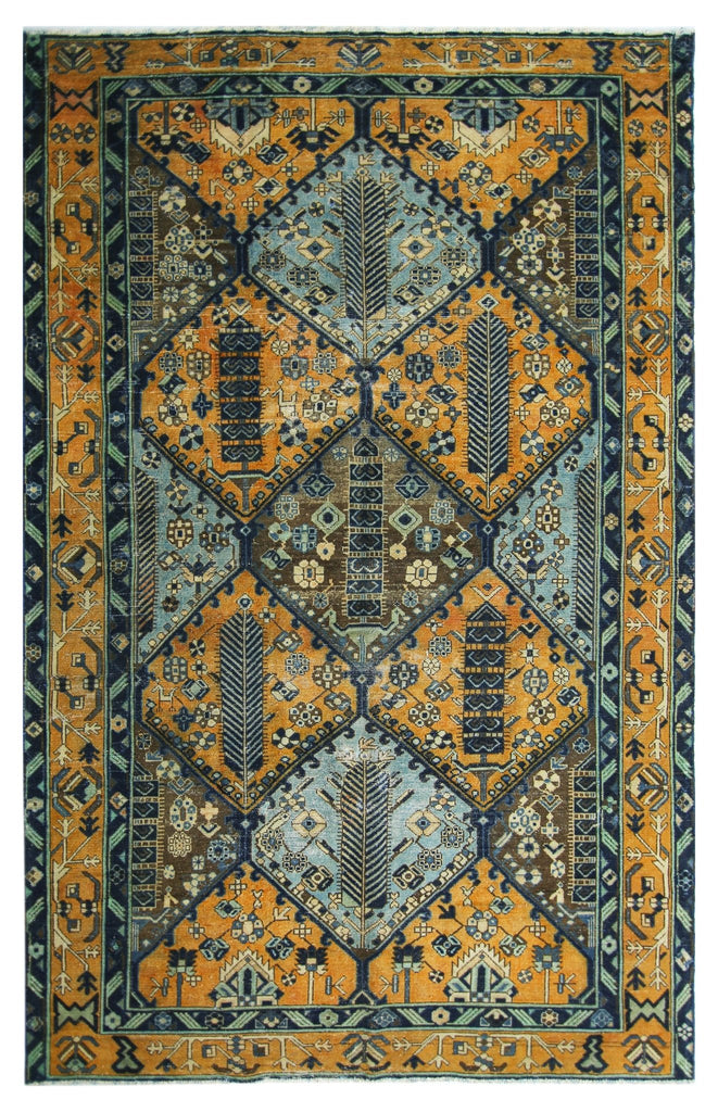 Handmade Vintage Persian Bakhtiar Rug | 272 x 163 cm | 8'11" x 5'4" - Najaf Rugs & Textile