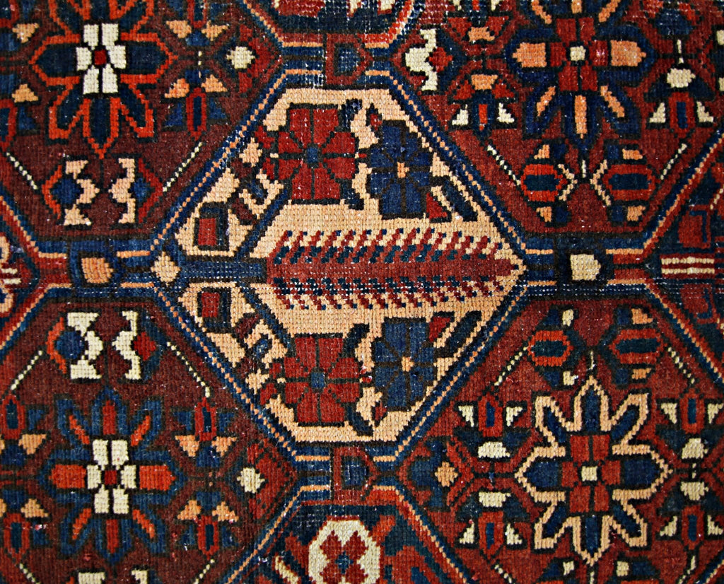 Handmade Vintage Persian Bakhtiar Rug | 275 x 180 cm | 9' x 5'11" - Najaf Rugs & Textile