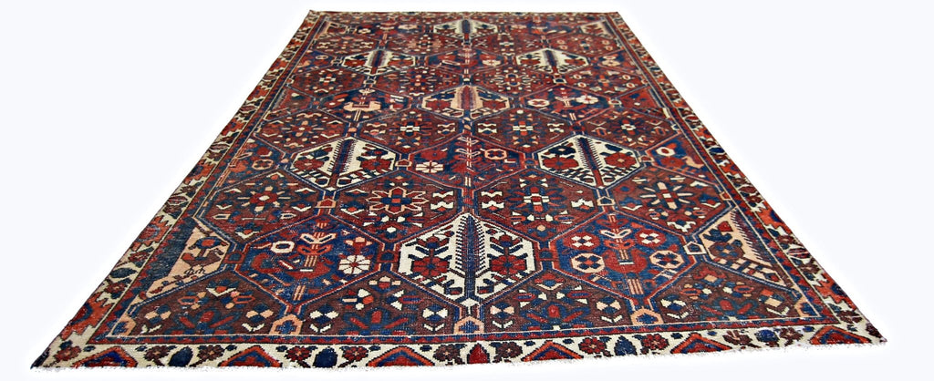 Handmade Vintage Persian Bakhtiar Rug | 275 x 180 cm | 9' x 5'11" - Najaf Rugs & Textile
