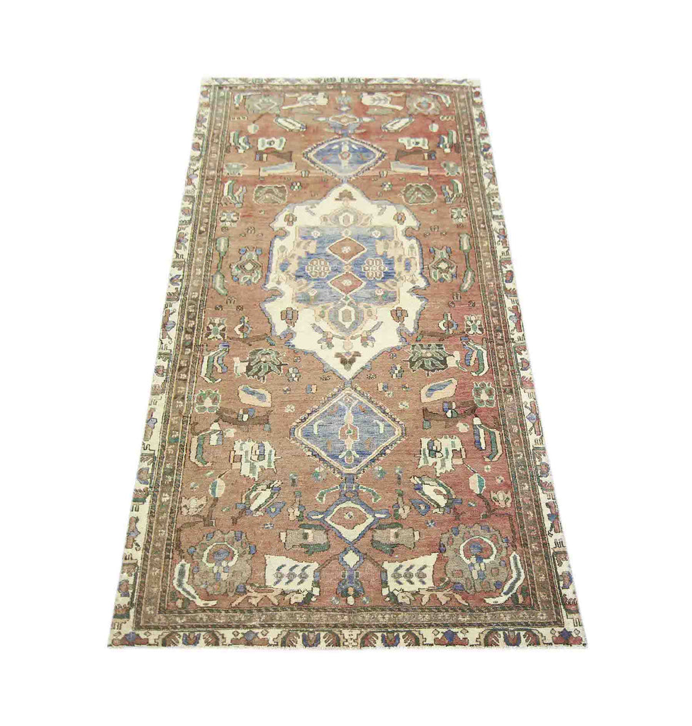 Handmade Vintage Persian Bakhtiar Rug | 284 x 139 cm | 9'4" x 4'7" - Najaf Rugs & Textile