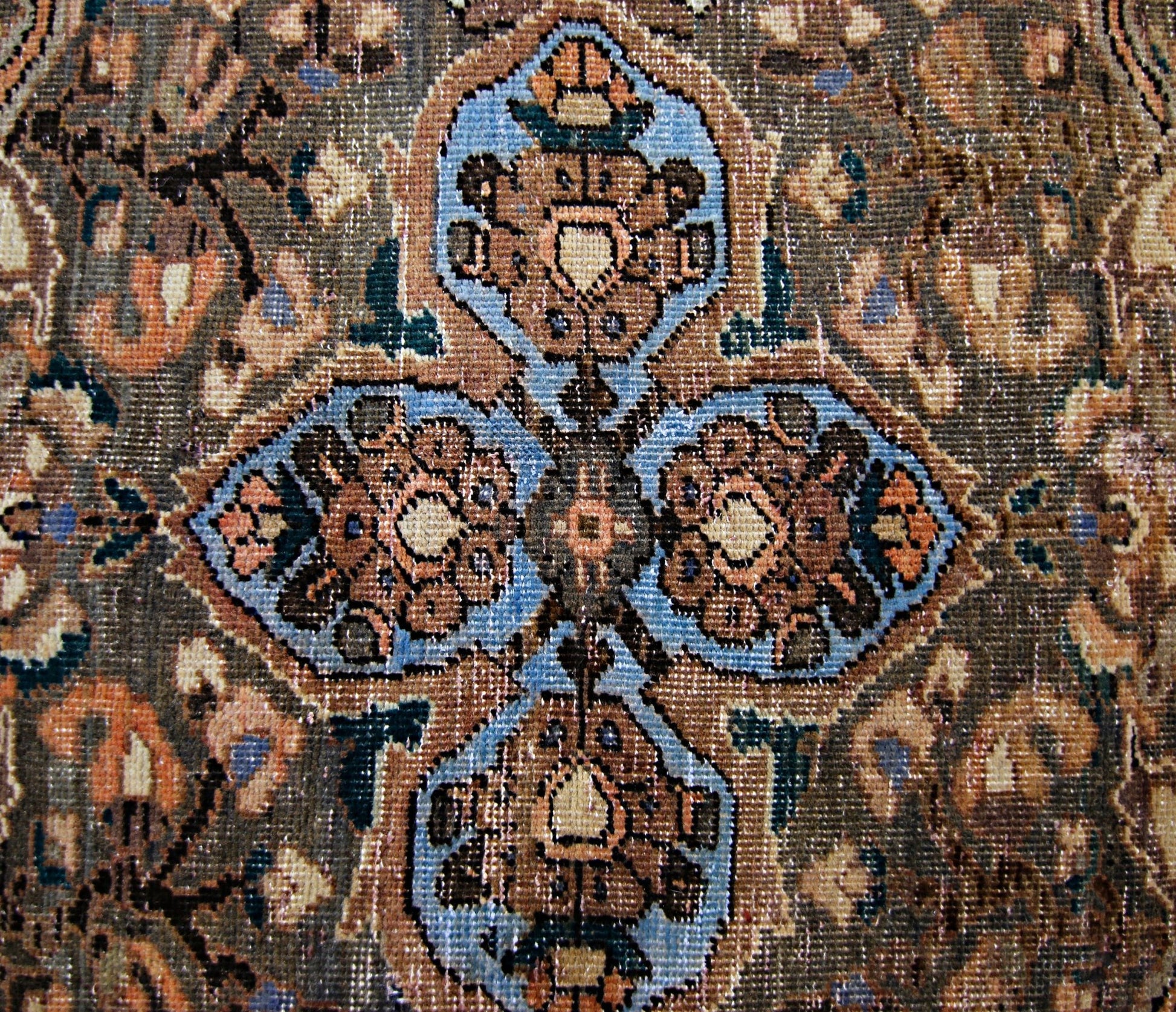 Handmade Vintage Persian Bakhtiar Rug | 288 x 193 cm | 9'5" x 6'4" - Najaf Rugs & Textile