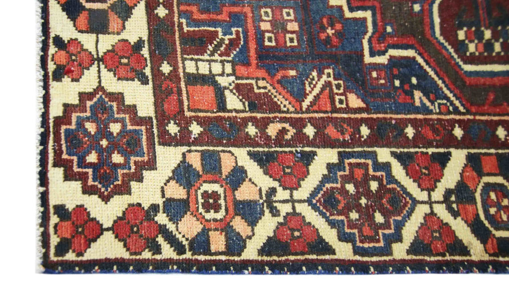 Handmade Vintage Persian Bakhtiar Rug | 290 x 213 cm | 9'6" x 7' - Najaf Rugs & Textile