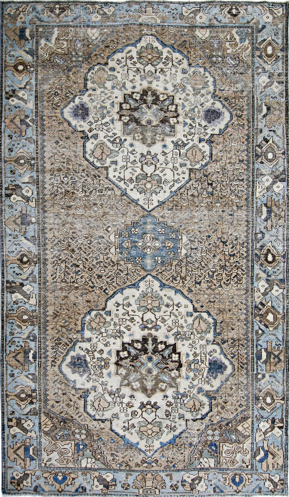 Handmade Vintage Persian Bakhtiar Rug | 296 x 166 cm | 9'8" x 5'5" - Najaf Rugs & Textile
