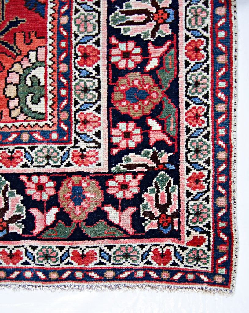 Handmade Vintage Persian Bakhtiar Rug | 296 x 227 cm | 9'8" x 7'5" - Najaf Rugs & Textile