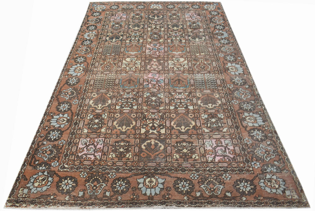 Handmade Vintage Persian Bakhtiar Rug | 299 x 200 cm | 9'10" x 6'7" - Najaf Rugs & Textile