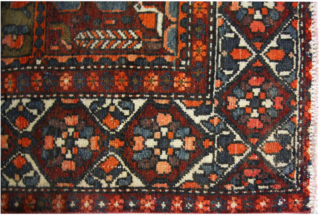 Handmade Vintage Persian Bakhtiar Rug | 299 x 213 cm | 9'10" x 7' - Najaf Rugs & Textile