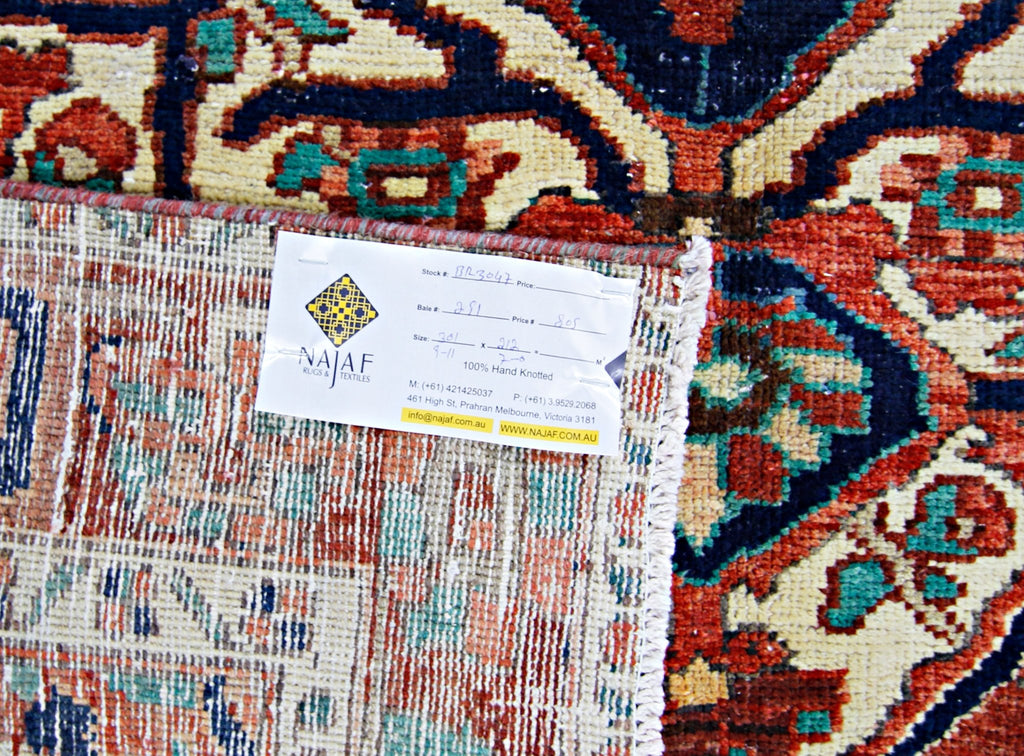 Handmade Vintage Persian Bakhtiar Rug | 301 x 212 cm | 9'11" x 7' - Najaf Rugs & Textile