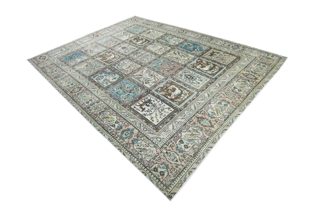Handmade Vintage Persian Bakhtiar Rug | 368 x 282 cm | 12'1" x 9'3" - Najaf Rugs & Textile