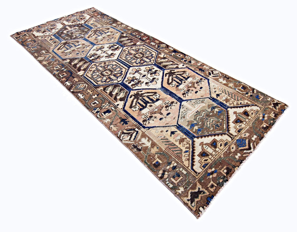 Handmade Vintage Persian Bakhtiari Hallway Runner | 273 x 104 cm | 9' x 3'5" - Najaf Rugs & Textile