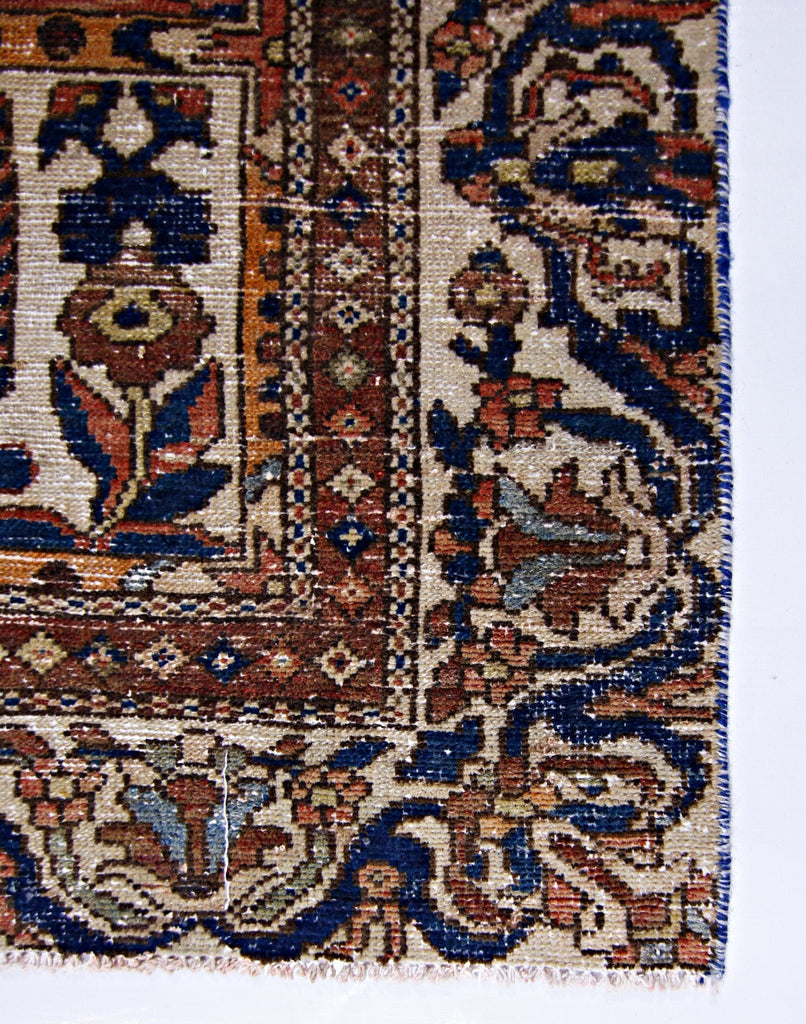 Handmade Vintage Persian Bakhtiari Rug | 181 x 154 cm | 5'11" x 5' - Najaf Rugs & Textile