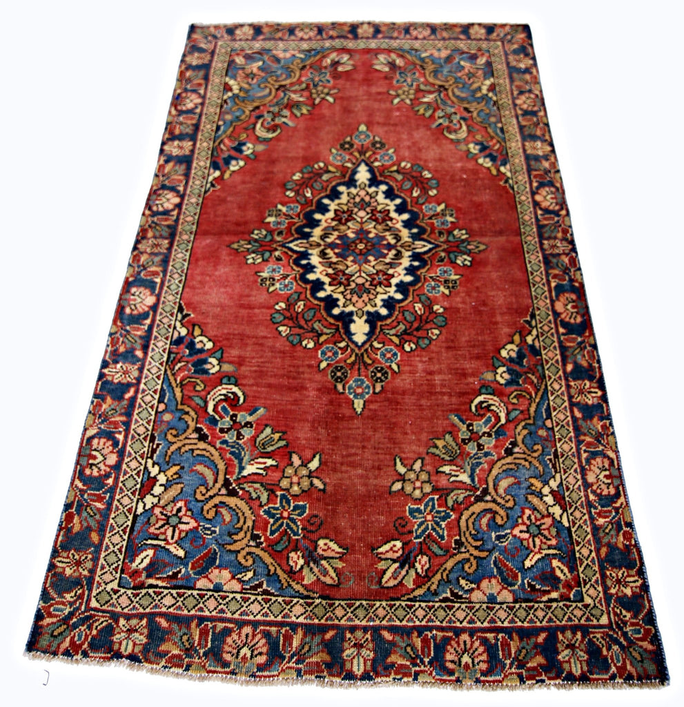 Handmade Vintage Persian Bidjar Rug | 145 x 93 cm | 4'9" x 3'1" - Najaf Rugs & Textile