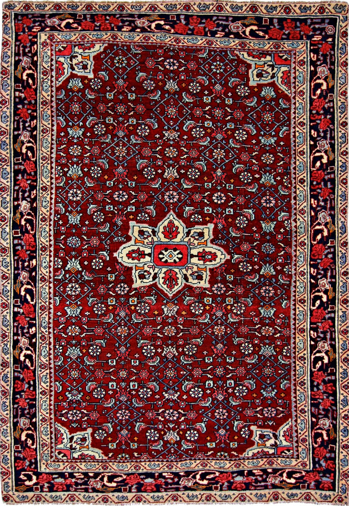 Handmade Vintage Persian Bidjar Rug | 159 x 109 cm | 5'2" x 3'7" - Najaf Rugs & Textile