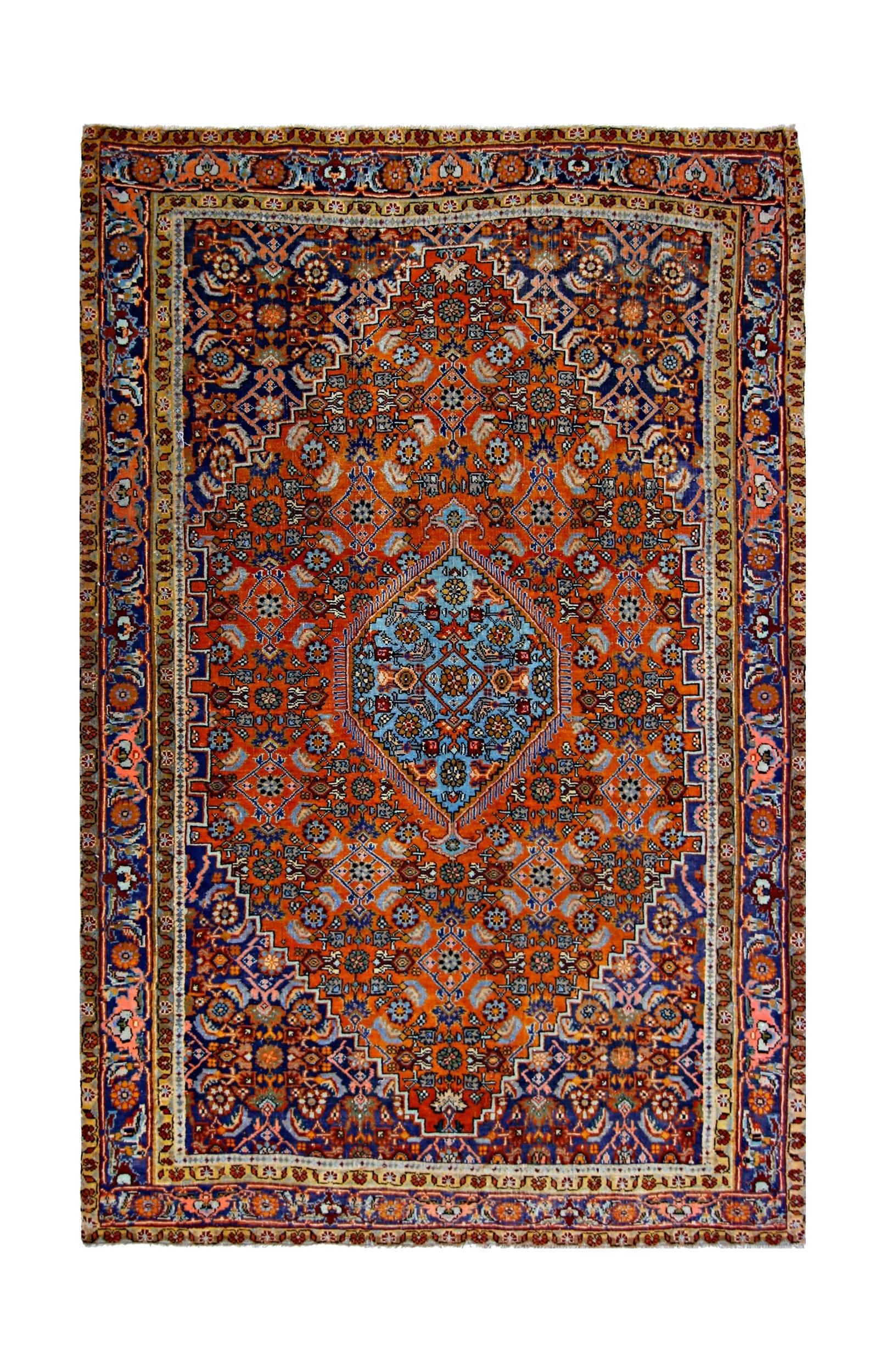 Handmade Vintage Persian Bidjar Rug | 169 x 112 cm | 5'6" x 3'8" - Najaf Rugs & Textile