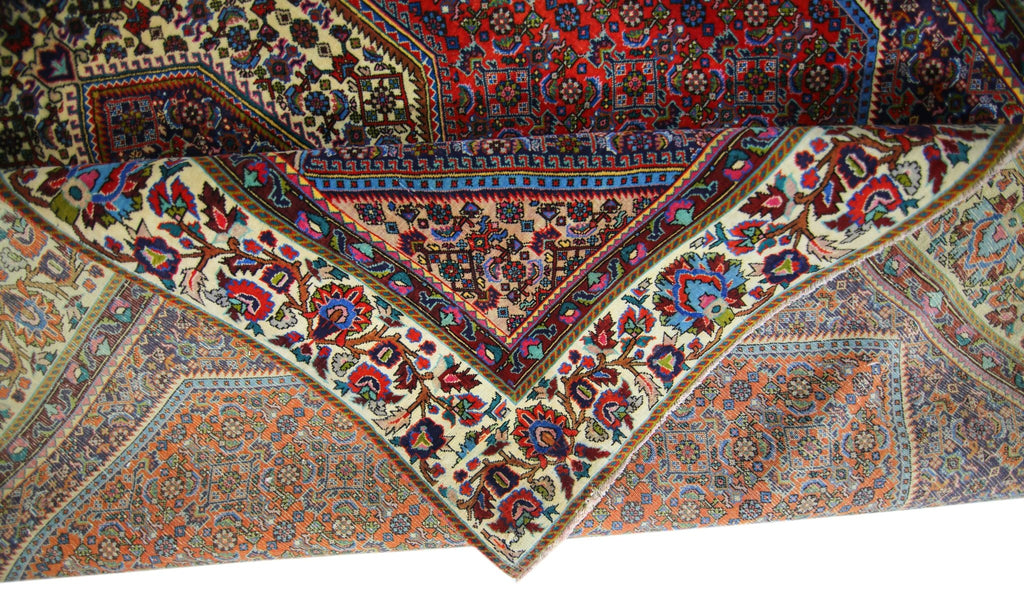 Handmade Vintage Persian Bidjar Rug | 289 x 194 cm | 9'6" x 6'4" - Najaf Rugs & Textile