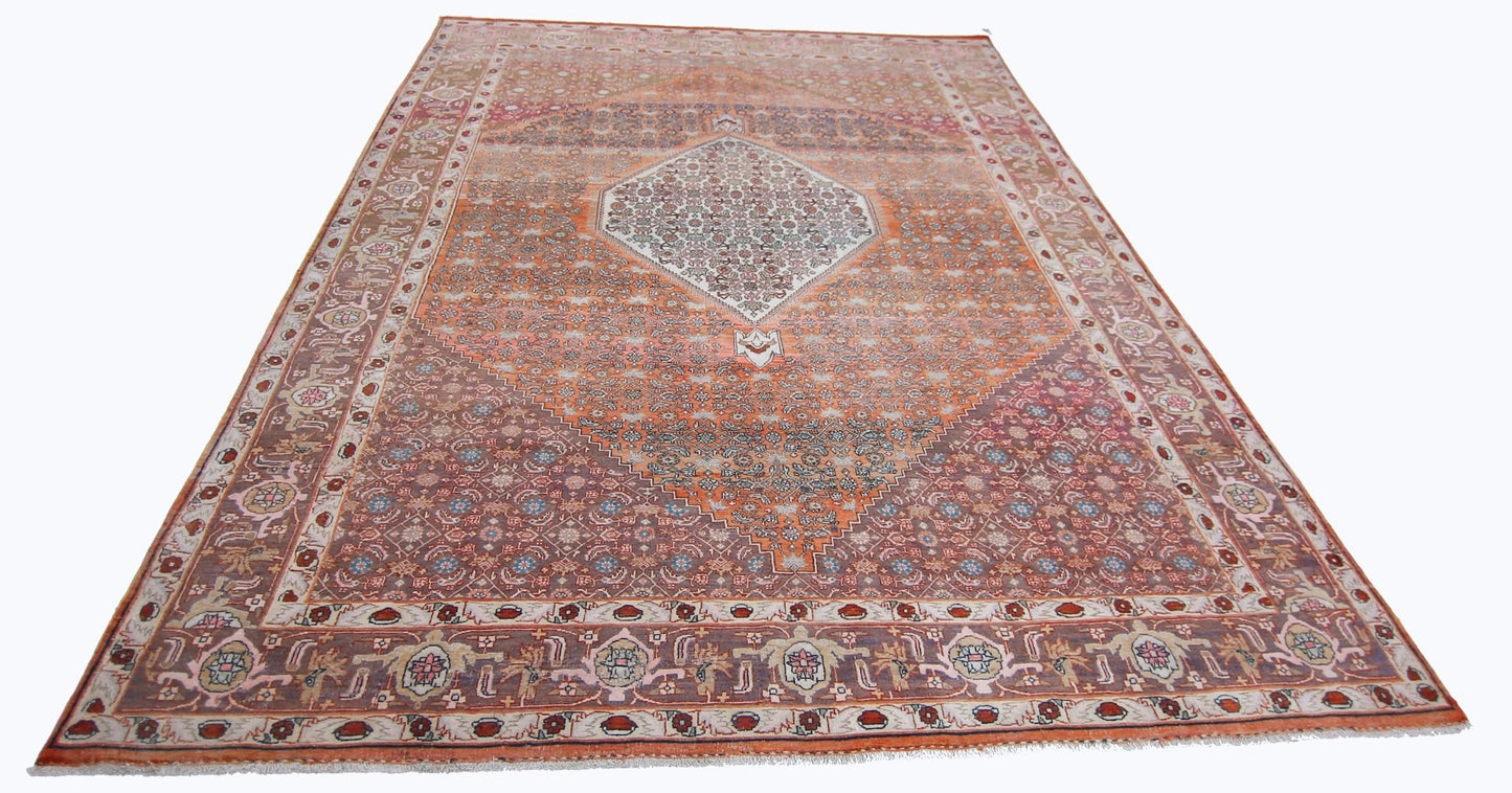 Handmade Vintage Persian Bidjar Rug | 308 x 220 cm | 10'1" x 7'3" - Najaf Rugs & Textile