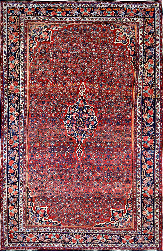 Handmade Vintage Persian Bidjar Rug | 342 x 230 cm | 11'3" x 7'6" - Najaf Rugs & Textile