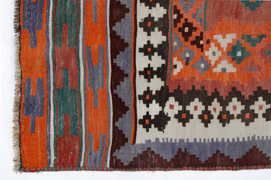 Handmade Vintage Persian Ghasghai Kilim | 222 x 170 cm | 7'2" x 5'7" - Najaf Rugs & Textile