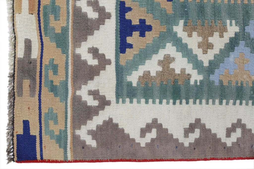 Handmade Vintage Persian Ghasghai Kilim | 289 x 158 cm | 9'6" x 5'2" - Najaf Rugs & Textile
