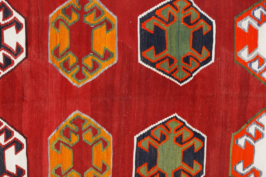 Handmade Vintage Persian Ghasghai Kilim | 330 x 154 cm | 10'10" x 5'2" - Najaf Rugs & Textile