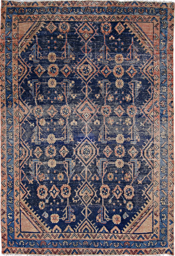 Handmade Vintage Persian Ghashghai Rug | 151 x 103 cm | 4'11" x 3'4" - Najaf Rugs & Textile
