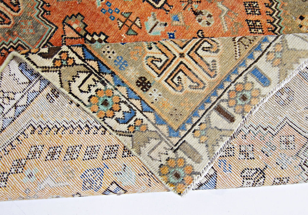 Handmade Vintage Persian Ghashghai Rug | 185 x 95 cm | 6'1" x 3'1" - Najaf Rugs & Textile