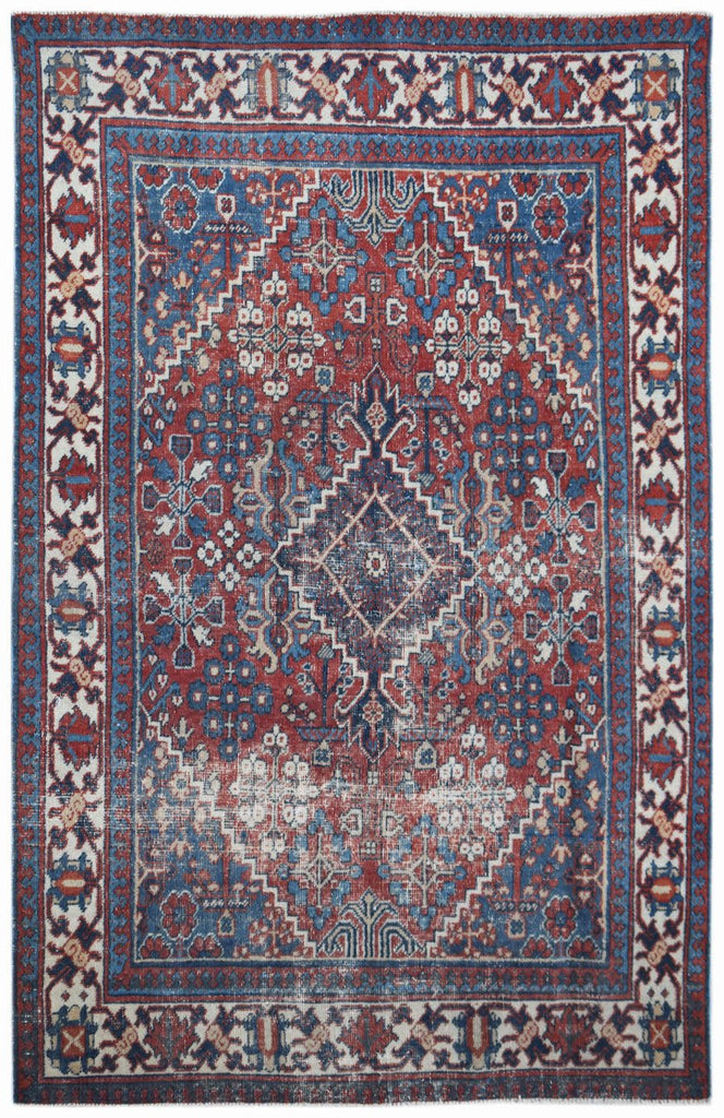Handmade Vintage Persian Ghashghai Rug | 190 x 129 cm | 6'3" x 4'3" - Najaf Rugs & Textile