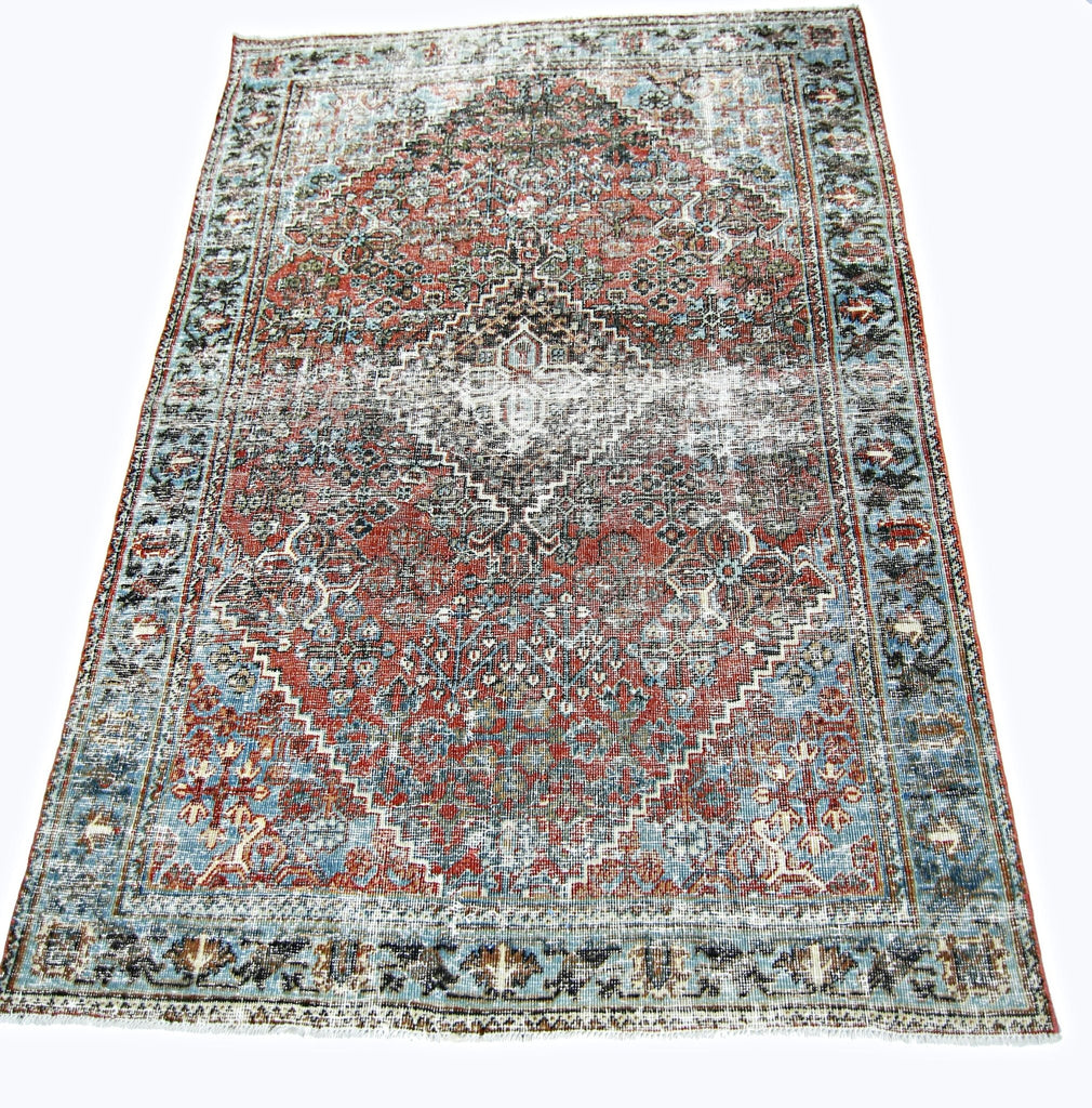 Handmade Vintage Persian Ghashghai Rug | 194 x 127 cm | 6'4" x 4'2" - Najaf Rugs & Textile