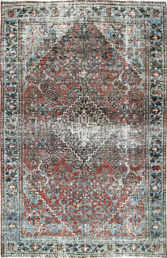 Handmade Vintage Persian Ghashghai Rug | 194 x 127 cm | 6'4" x 4'2" - Najaf Rugs & Textile