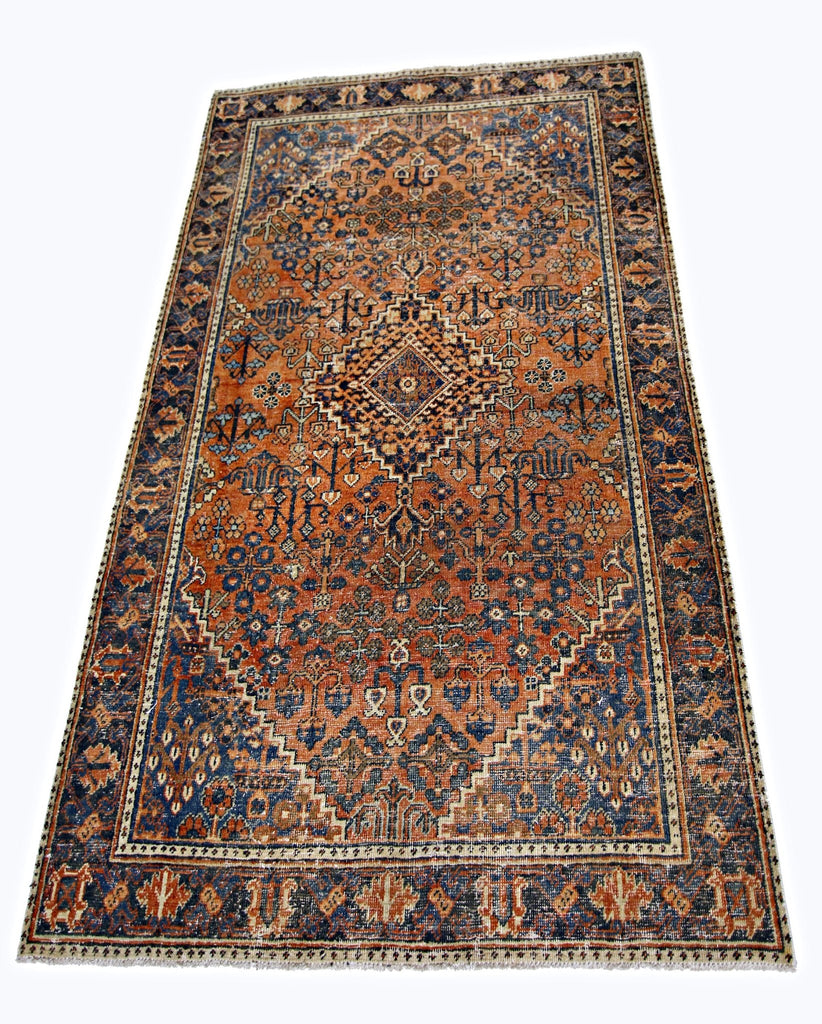 Handmade Vintage Persian Ghashghai Rug | 199 x 128 cm | 6'6" x 4'3" - Najaf Rugs & Textile