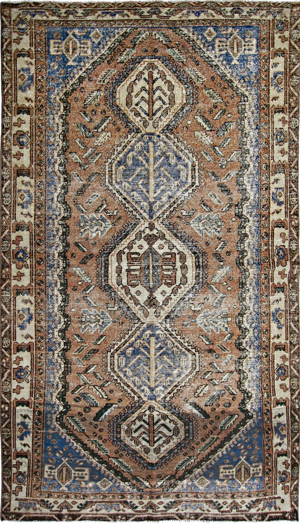 Handmade Vintage Persian Ghashghai Rug | 295 x 151 cm | 9'8" x 5' - Najaf Rugs & Textile