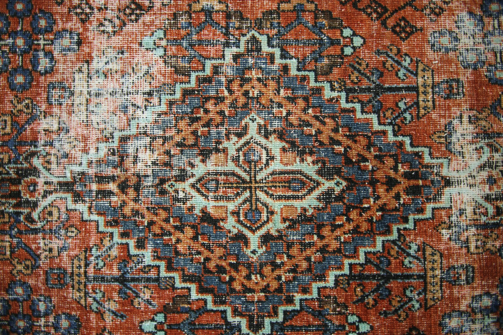 Handmade Vintage Persian Ghashghai Rug | 299 x 218 cm | 9'10" x 7'2" - Najaf Rugs & Textile