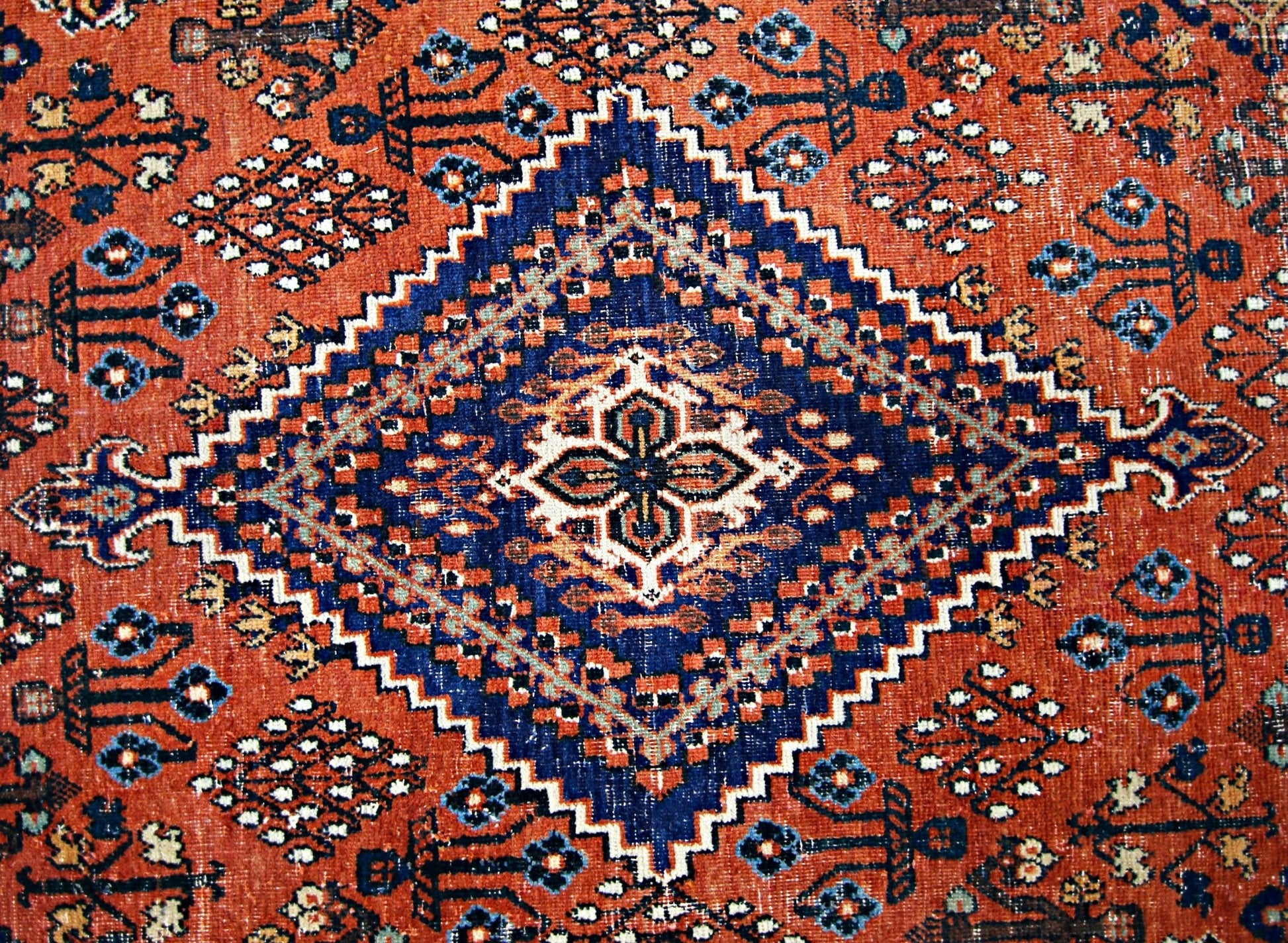 Handmade Vintage Persian Ghashghai Rug | 302 x 207 cm | 10'1" x 6'9" - Najaf Rugs & Textile