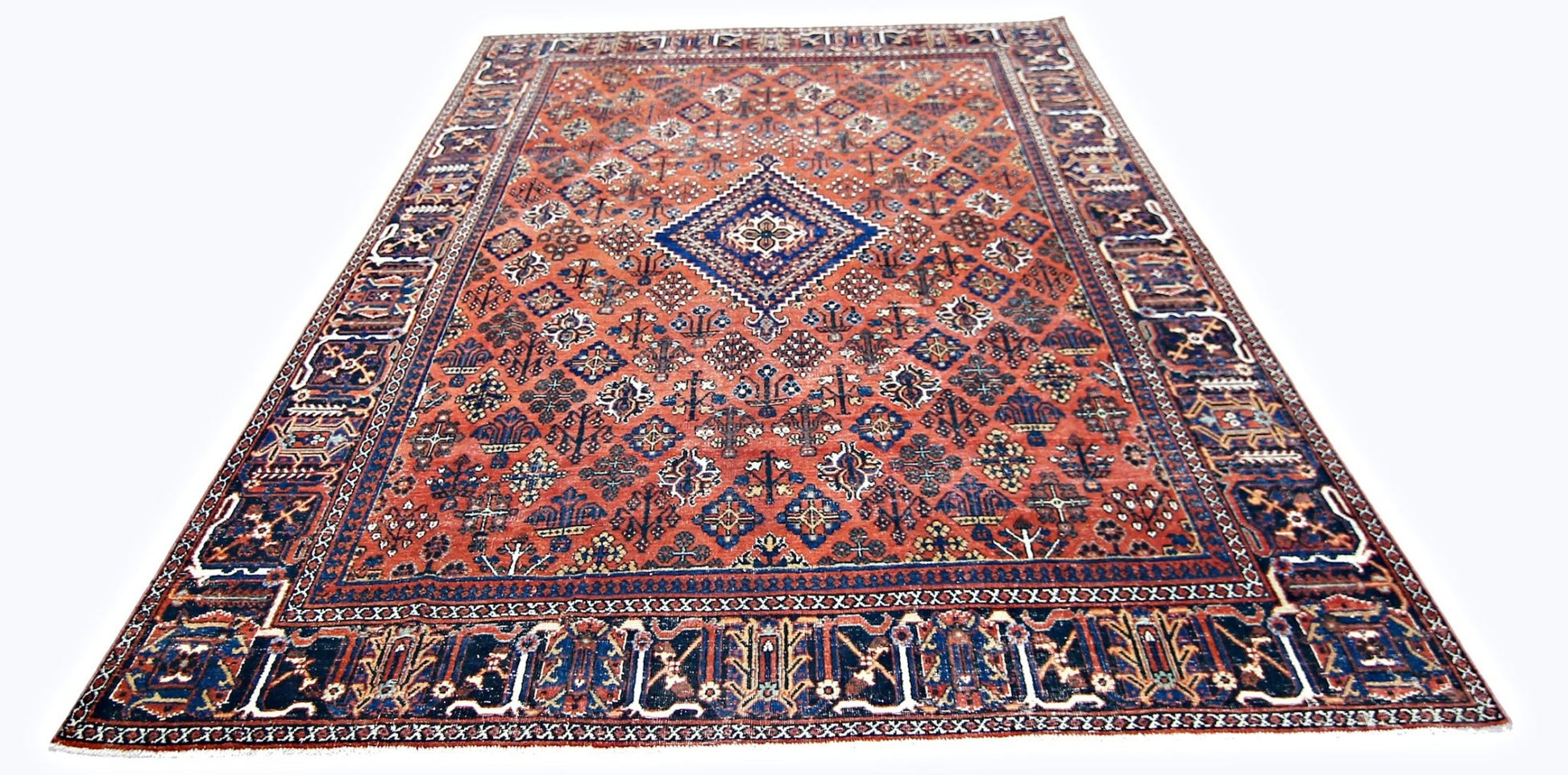 Handmade Vintage Persian Ghashghai Rug | 302 x 207 cm | 10'1" x 6'9" - Najaf Rugs & Textile