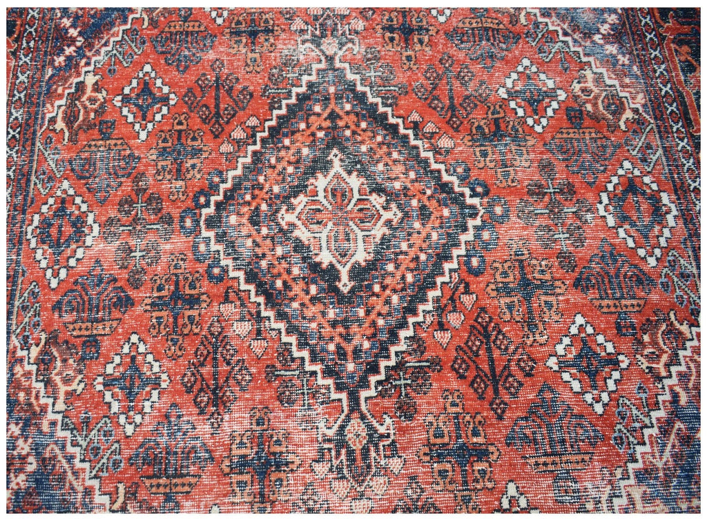Handmade Vintage Persian Ghashghai Rug | 307 x 213 cm | 10'1" x 7' - Najaf Rugs & Textile
