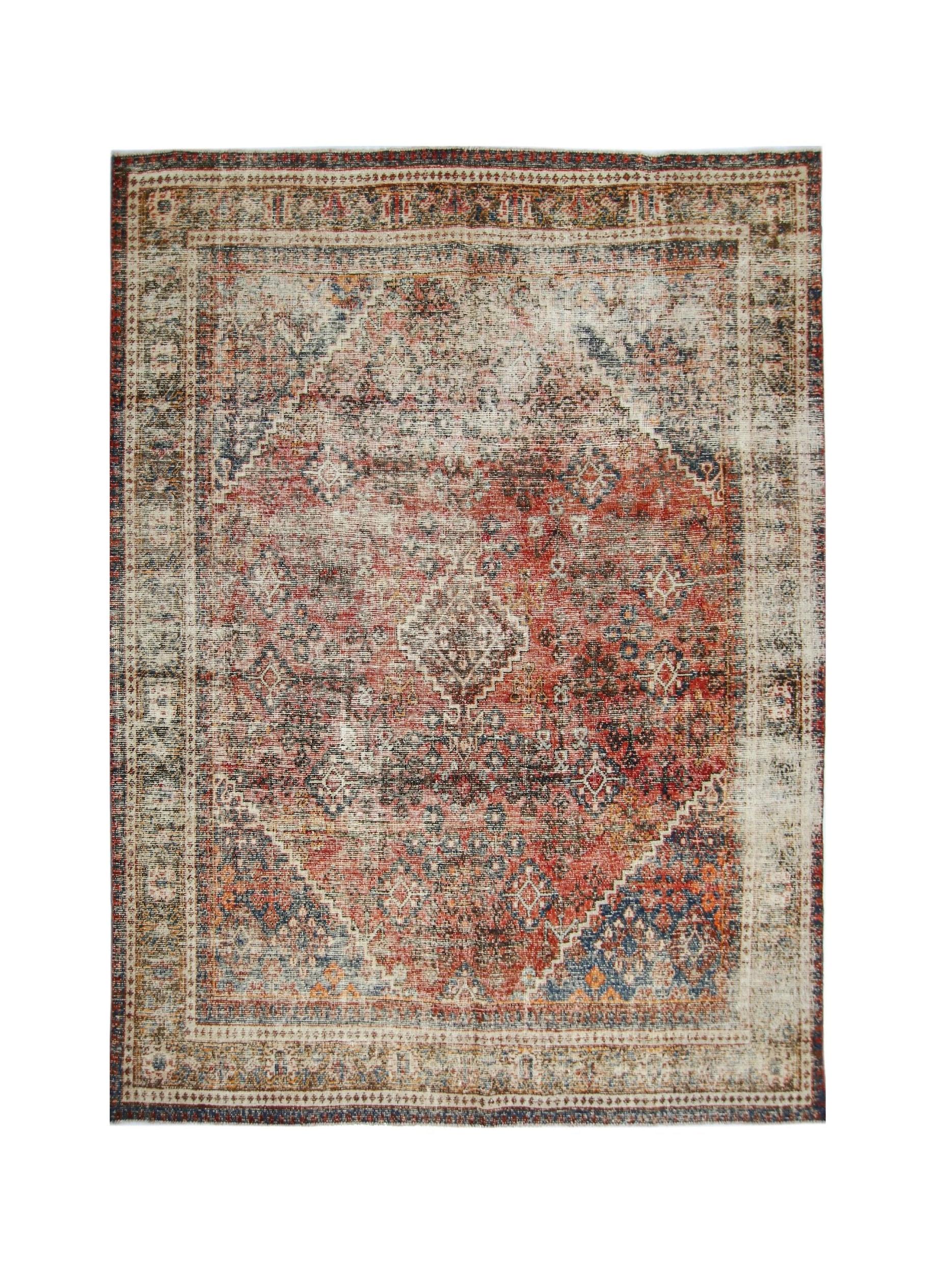 Handmade Vintage Persian Ghashghai Rug | 310 x 218 cm | 10'2" x 7'2" - Najaf Rugs & Textile