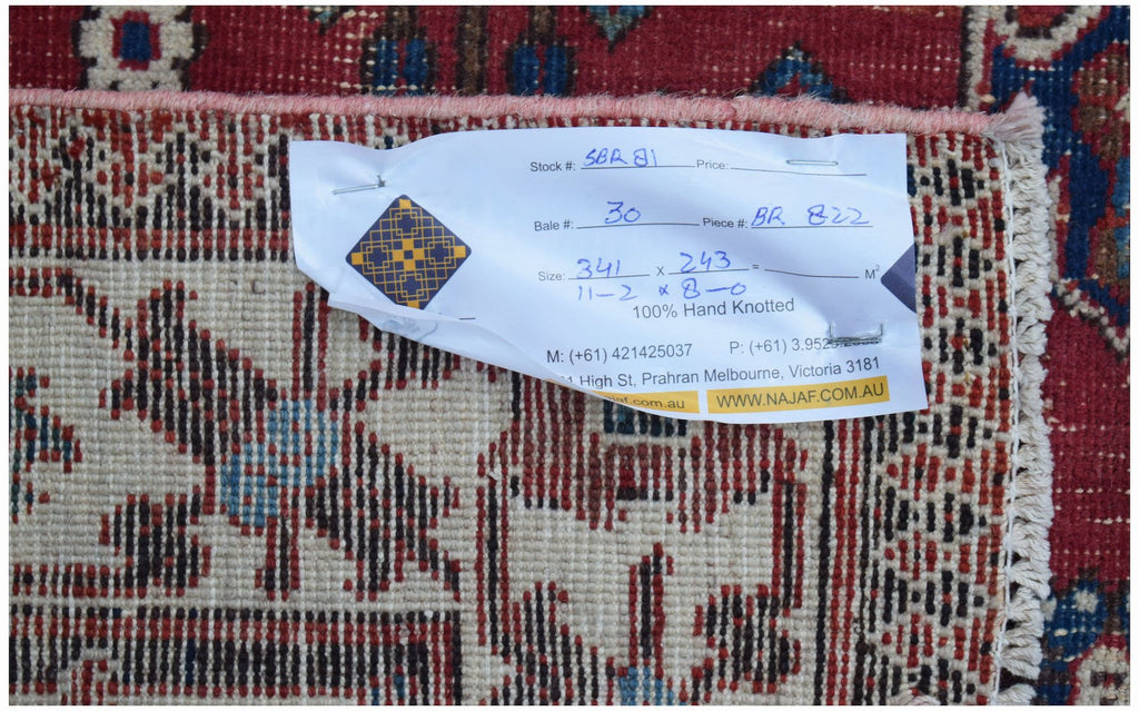 Handmade Vintage Persian Ghashghai Rug | 341 x 243 cm | 11'2" x 8' - Najaf Rugs & Textile
