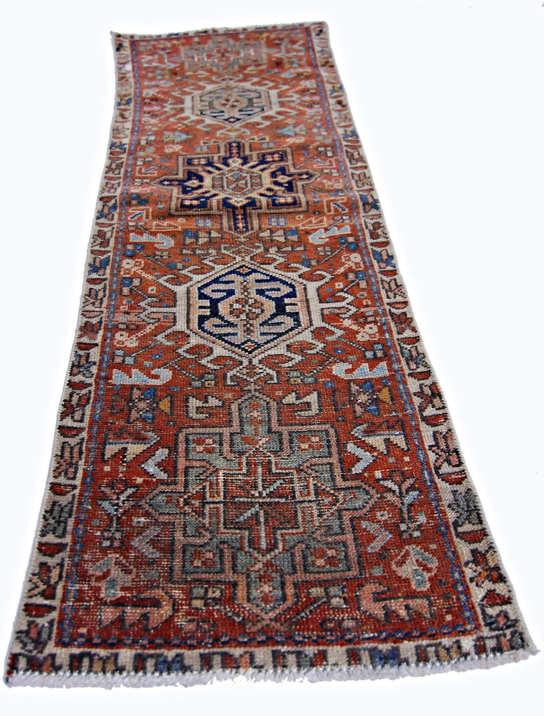 Handmade Vintage Persian Hallway Runner | 148 x 50 cm | 4'10" x 1'8" - Najaf Rugs & Textile