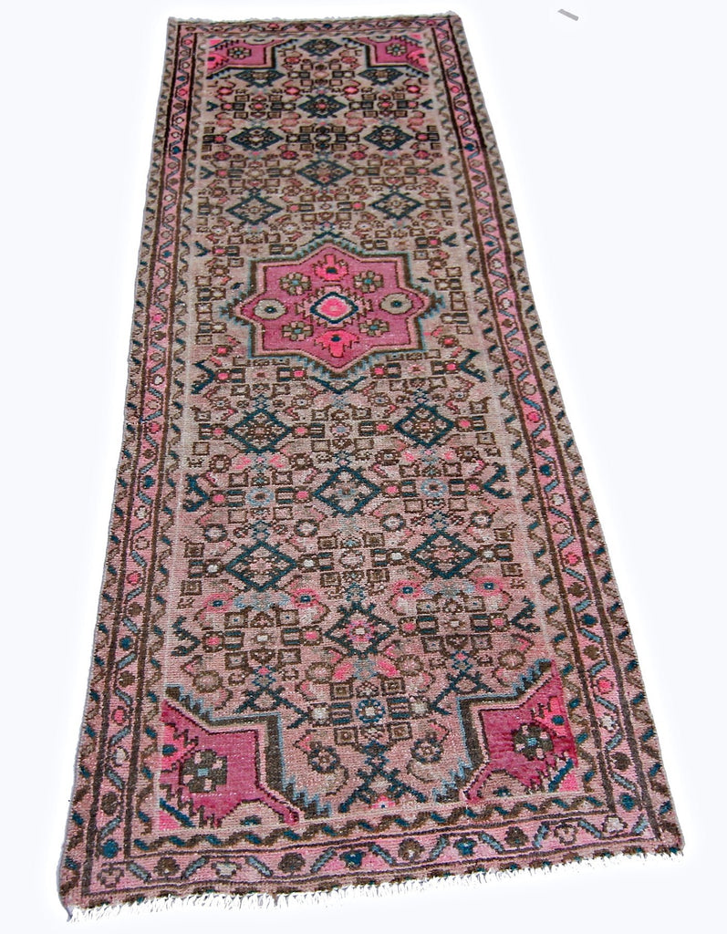 Handmade Vintage Persian Hallway Runner | 181 x 65 cm | 5'11" x 2'2" - Najaf Rugs & Textile