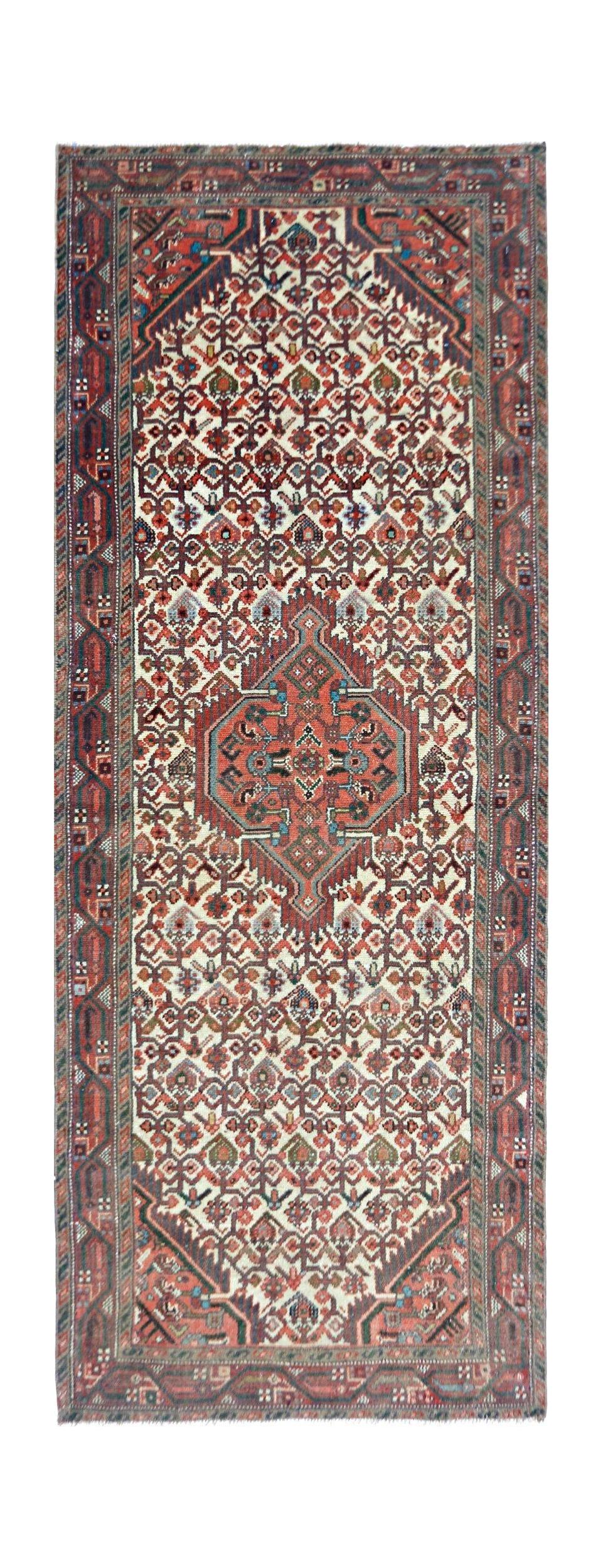 Handmade Vintage Persian Hallway Runner | 185 x 72 cm | 6'1" x 2'5" - Najaf Rugs & Textile